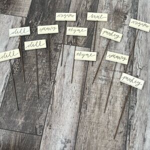 Set of 12 Herb Seasoning Markers